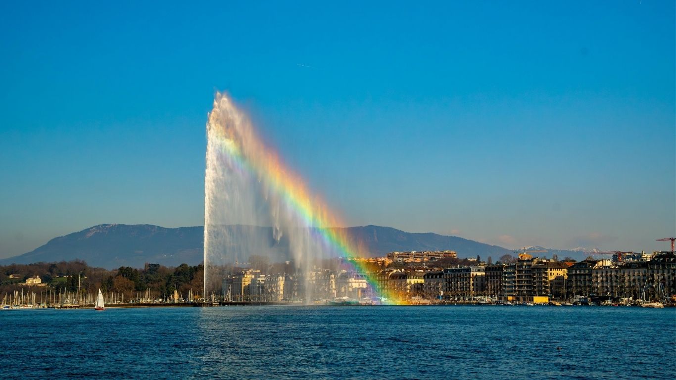Beautiful Panoramic View of Lake Geneva
